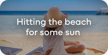 Hitting the beach for some sun